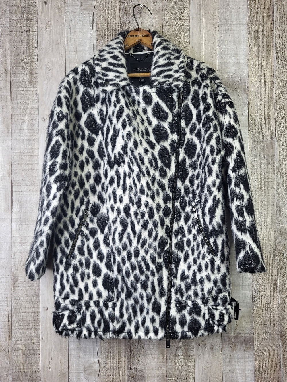 Banana Republic Animal Print Jacket. Made Of Italian Fabric. Cotton & Alpaca XS